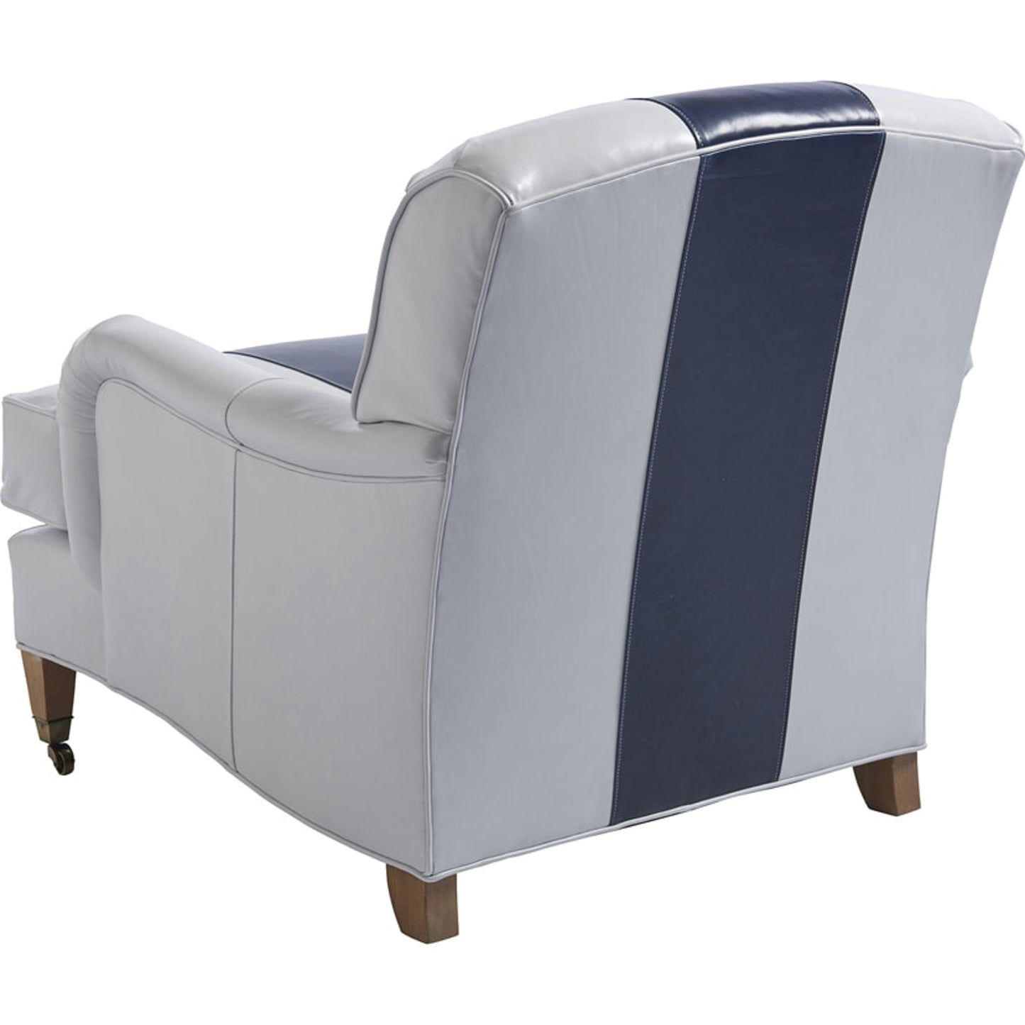 002 SR-835035 | Additional Silo | Sydney Leather Chair with Brass Caster by Lexington in white and leather. Made from unique in a transitional style.