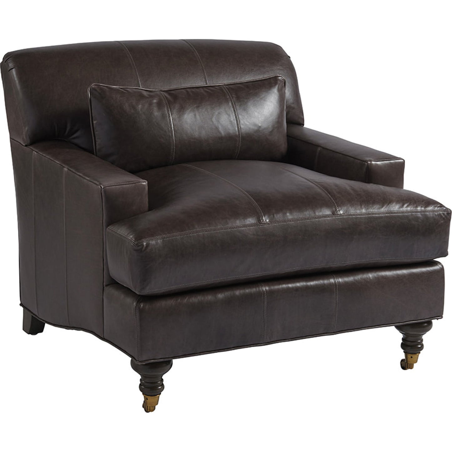 001 SR-834976 | Additional Silo | Oxford Leather Chair by Lexington in mocha and leather. Made from unique in a transitional style.