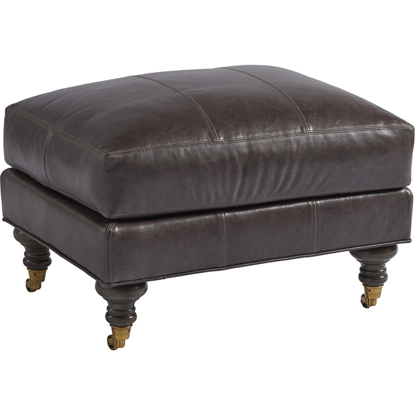 001 SR-834977 | Additional Silo | Oxford Leather Ottoman by Lexington in mocha and leather. Made from unique in a transitional style.