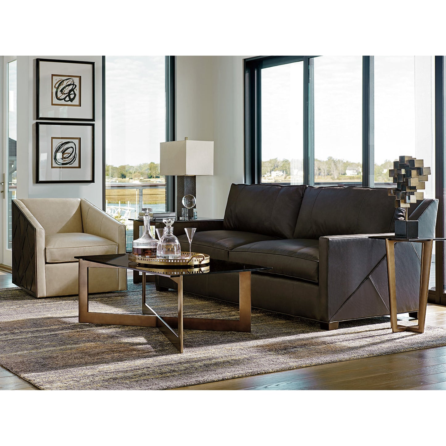 006 SR-835082 | Lifestyle | Aperture Cocktail Table by Lexington. Made from unique in a modern style.