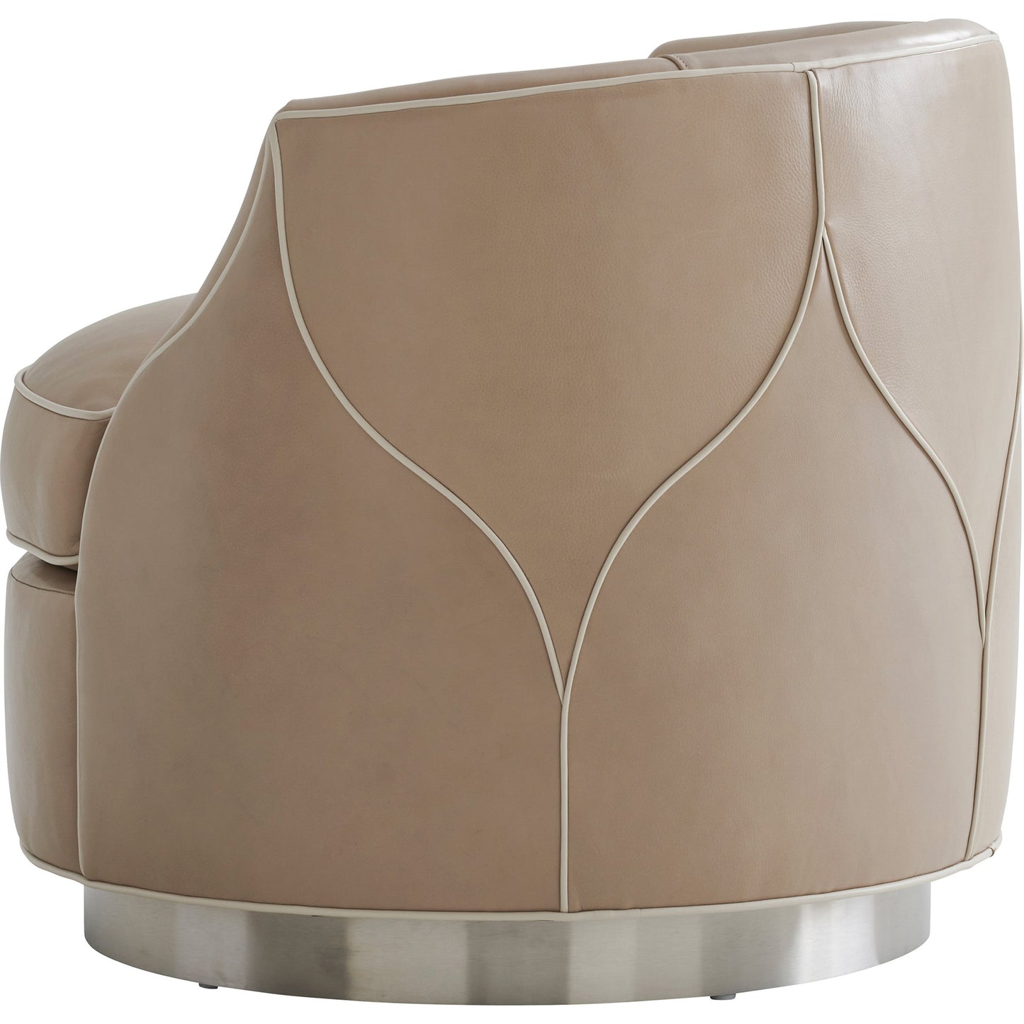 002 SR-835627 | Additional Silo | Roberston Leather Swivel Chair by Lexington in taupe. Made from unique in a modern style.