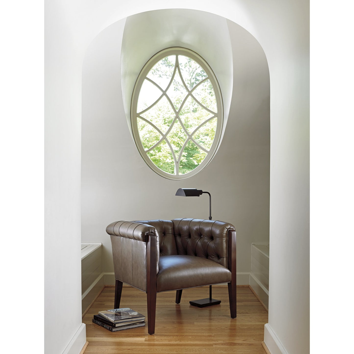 003 SR-835203 | Lifestyle | Brookville Leather Chair by Lexington. Made from unique in a transitional style.