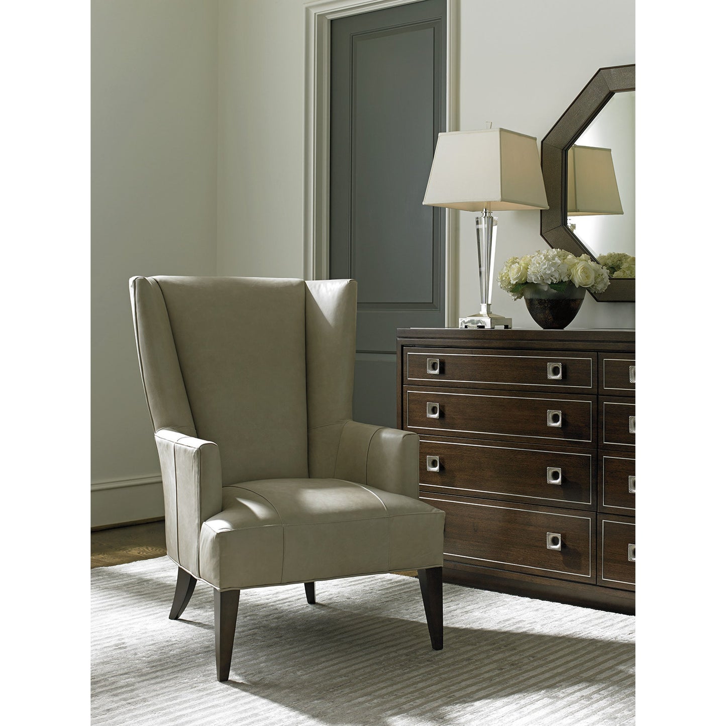 006 SR-835621 | Lifestyle | Riva Octagonal Mirror by Lexington. Made from unique in a transitional style.