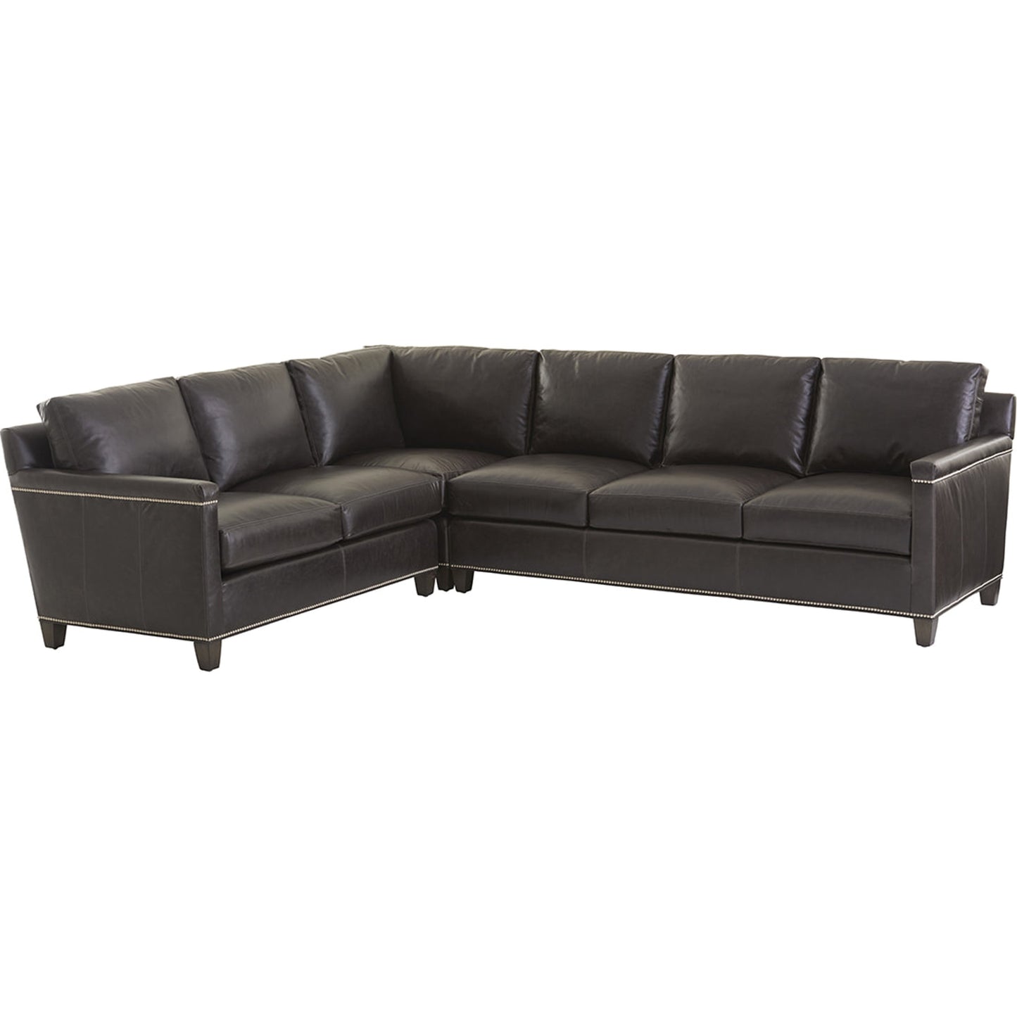 001 SR-835718 | Additional Silo | Strada Leather Sectional Sofa by Lexington in brown. Made from unique in a transitional style.
