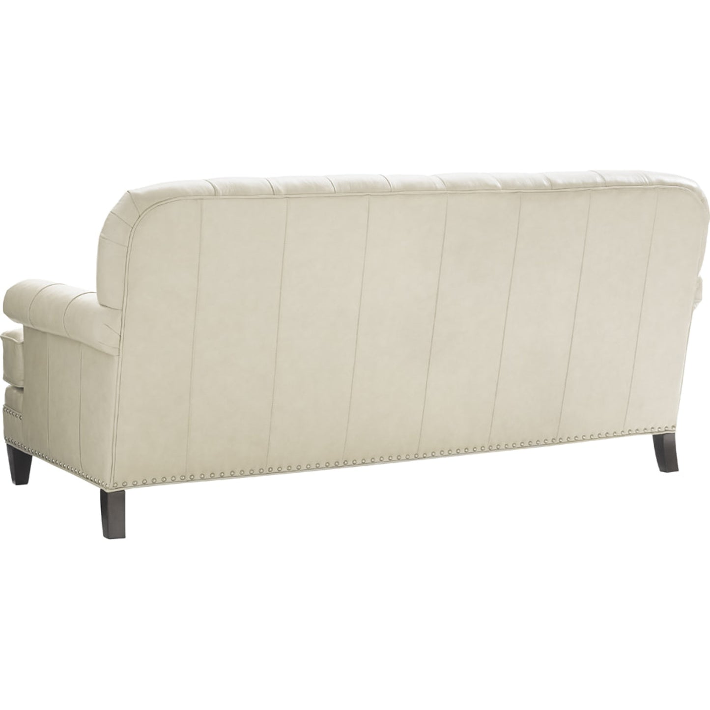 002 SR-835431 | Additional Silo | Hillstead Leather Settee by Lexington in millstone. Made from unique in a traditional style.