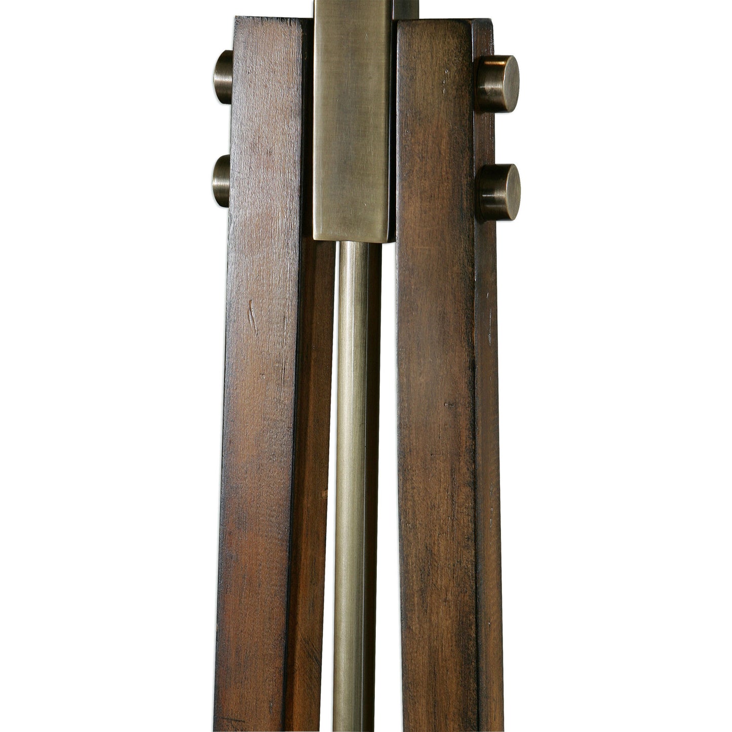 004 S-253712 | Additional Silo | Boydton Burnished Wood Floor Lamp by Uttermost. Made from iron, linen, rubber wood in a modern style.