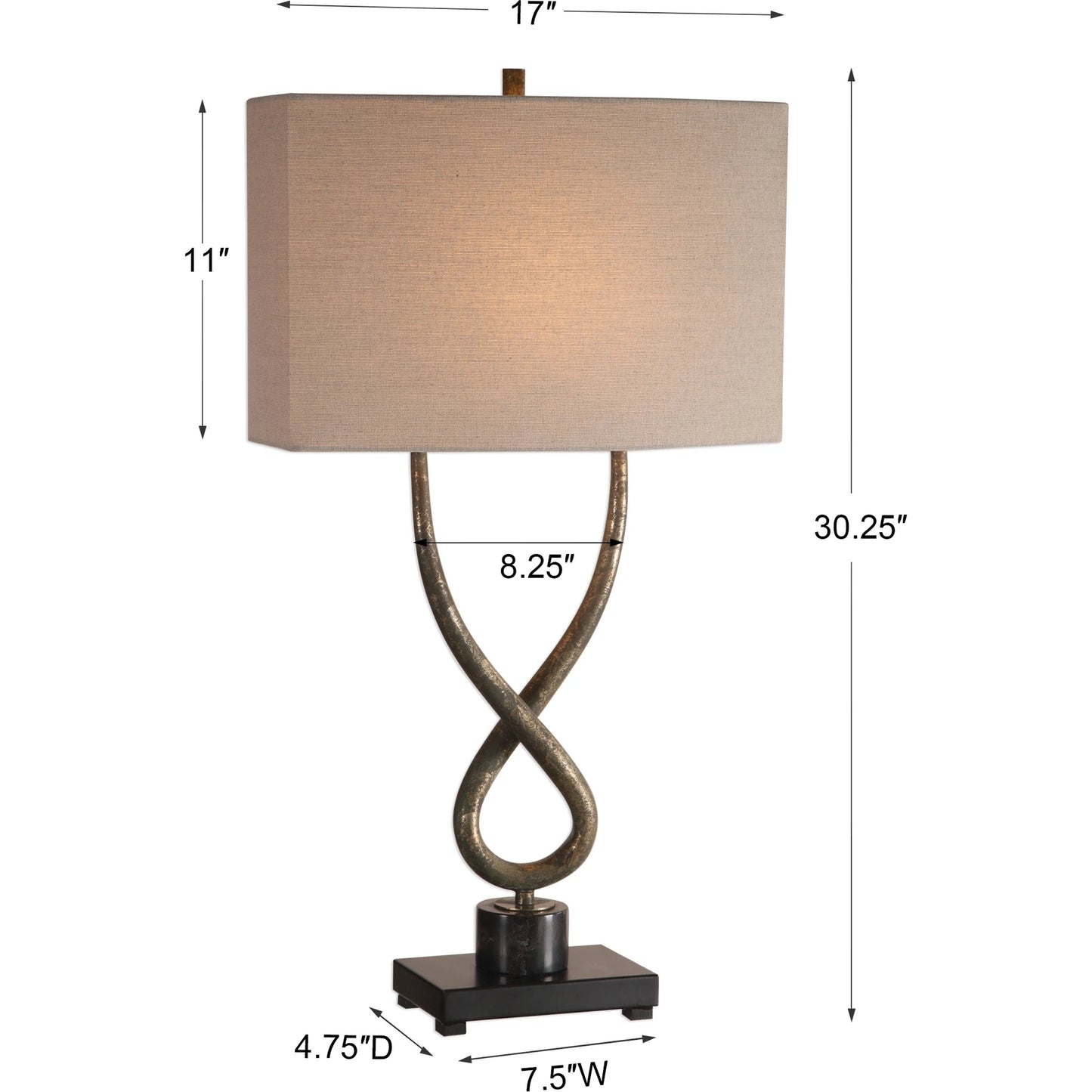 003 S-329071 | Lifestyle | Talema Lamp by Uttermost in silver. Made from steel, marble in a modern style.