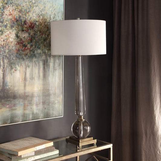 Crista Crystal Lamp by Uttermost. Made from steel, crystal in a modern style.