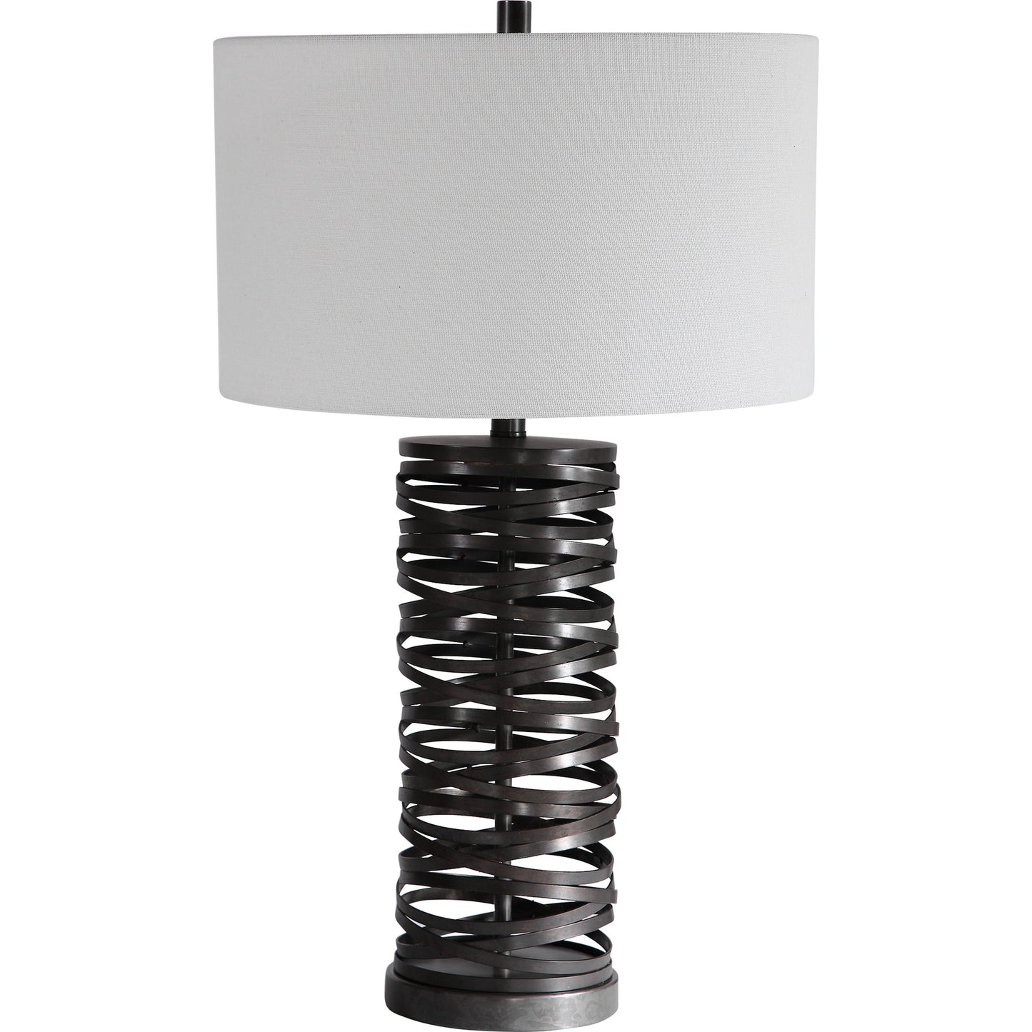 001 SR-389044 | Additional Silo | Alita Table Lamp by Uttermost in rust black. Made from steel, fabric in a modern style.