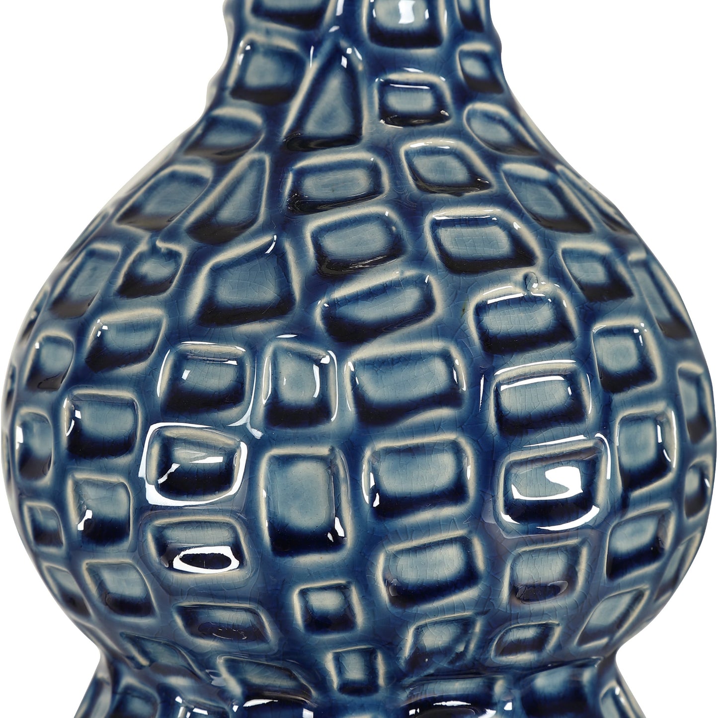 004 SR-861008 | Additional Silo | Holloway Table Lamp by Uttermost in blue. Made from ceramic, iron, fabric in a transitional style.