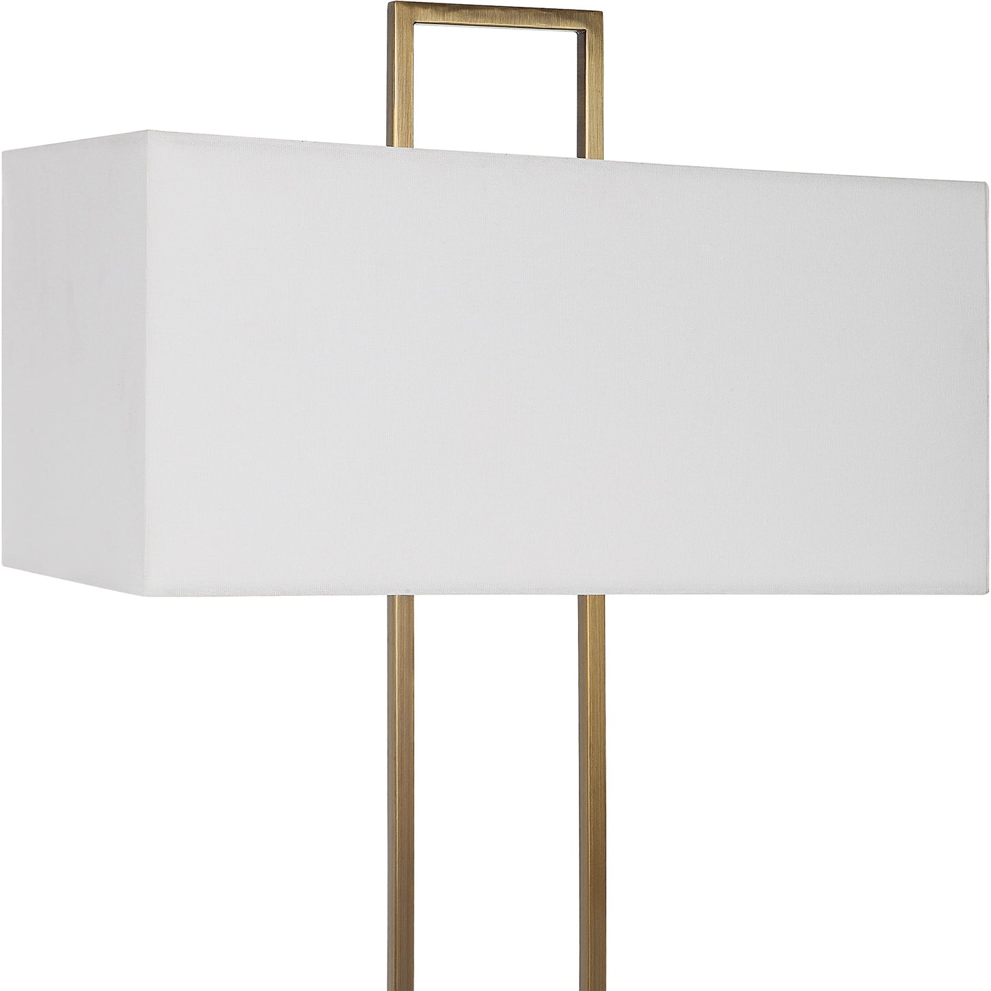 004 SI-1981413 | Additional Silo | Column Table Lamp by Uttermost in brass. Made from steel, marble in a modern style.