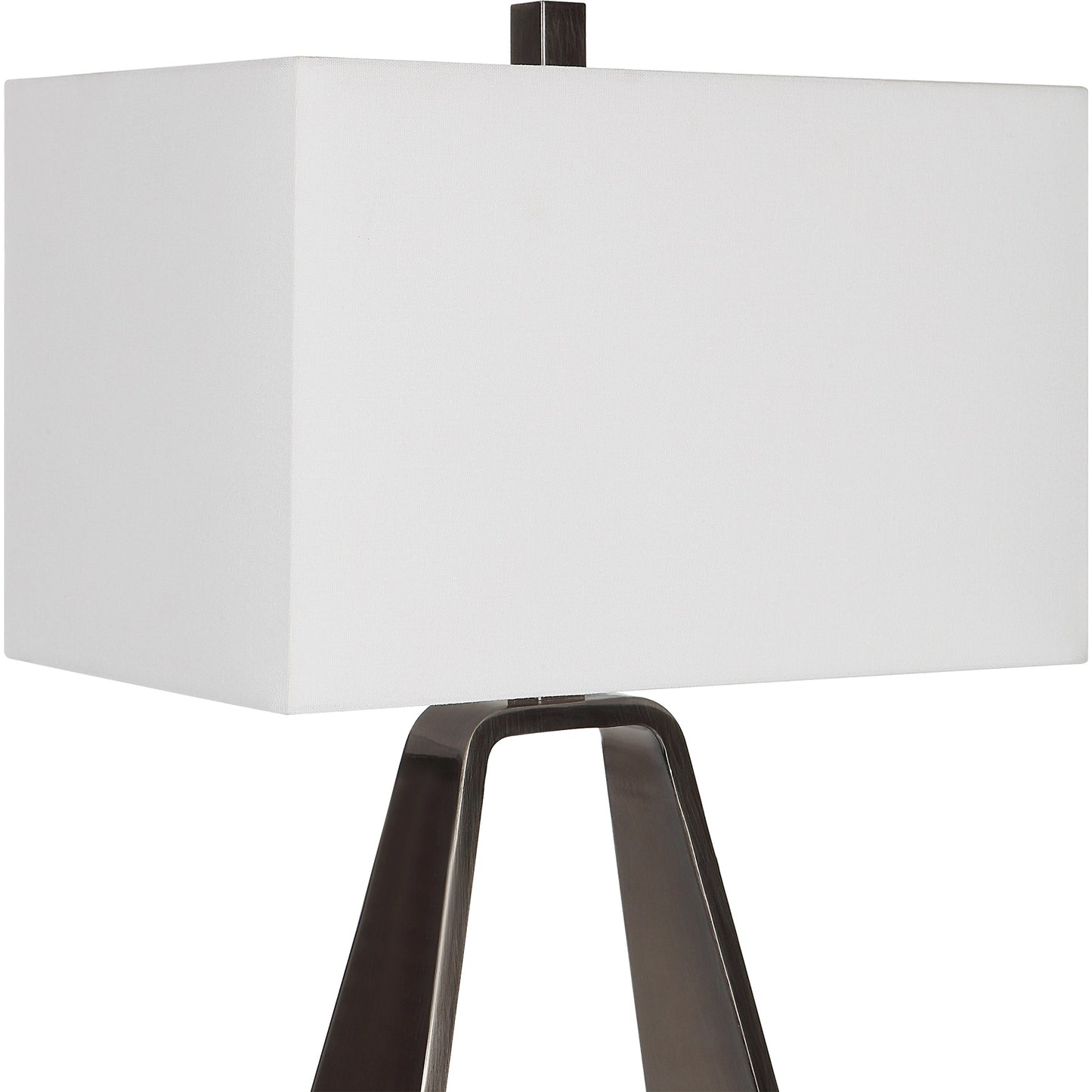 004 SI-1981395 | Additional Silo | Halo Table Lamp by Uttermost in antique nickel. Made from steel, fabric in a modern style.