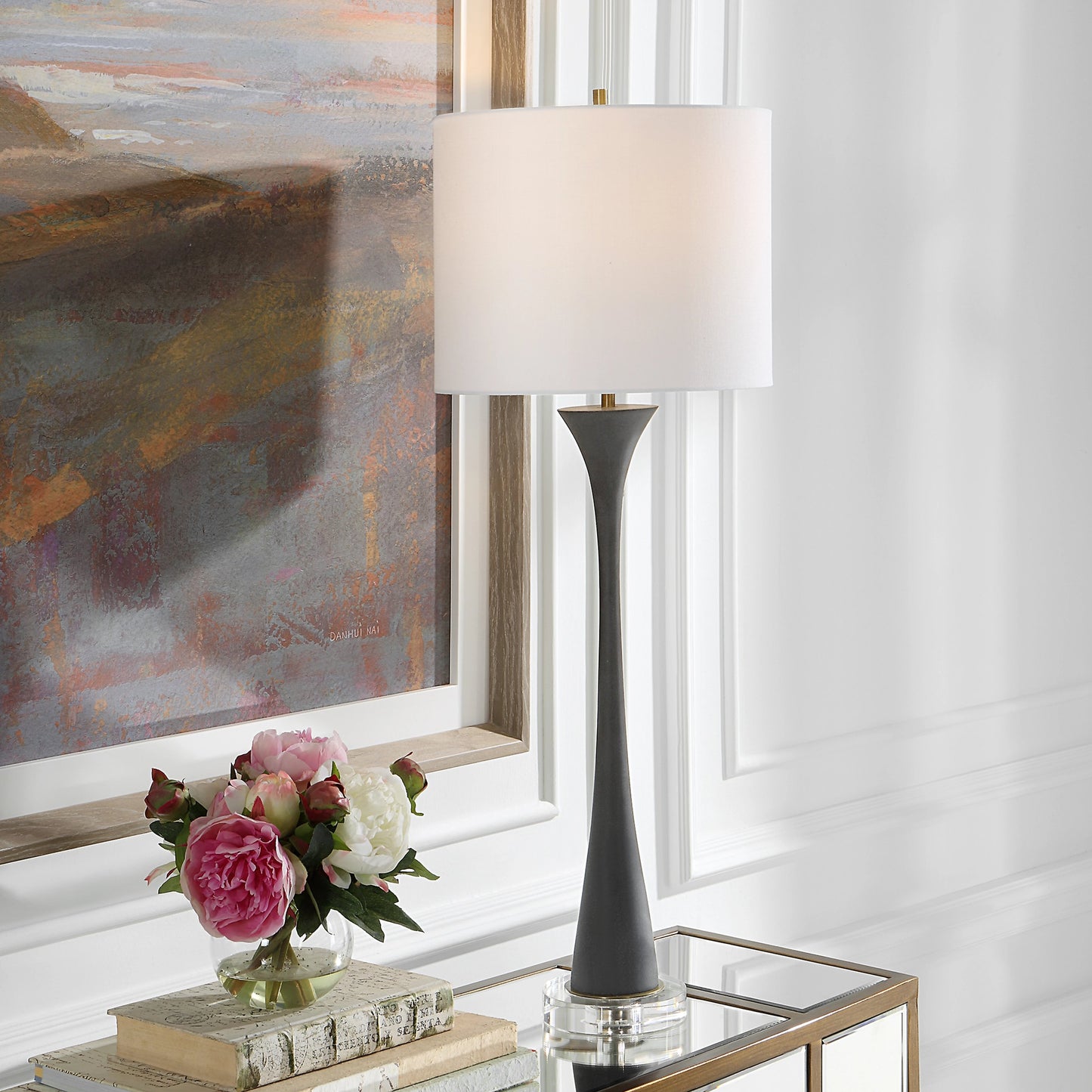 010 SI-1981422 | Lifestyle | Fountain Buffet Lamp by Uttermost. Made from unique in a modern style.