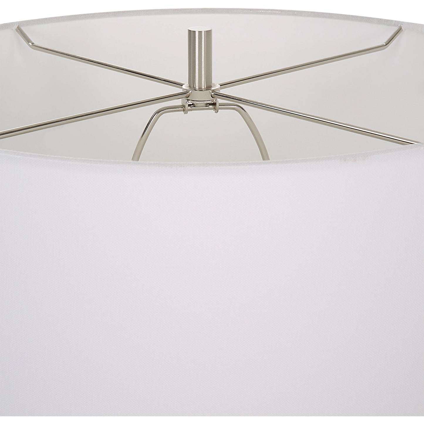 006 SI-1981444 | Additional Silo | Remnant Table Lamp by Uttermost in white. Made from man-made stone, iron, fabric in a modern style.