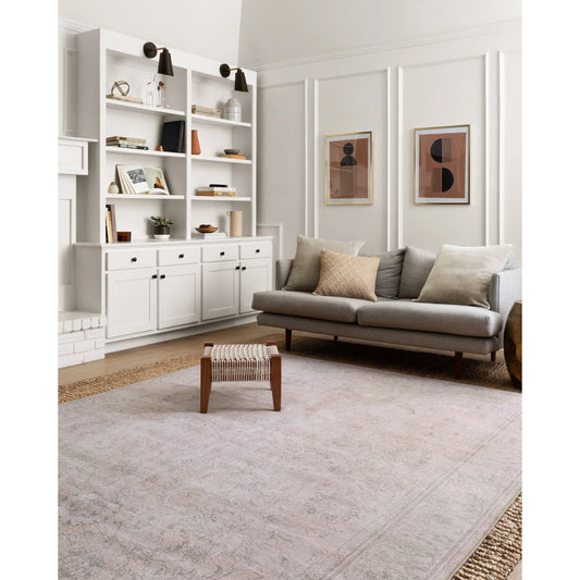 Loren LQ-12 Rug by Loloi in sand. Made from 100% polyester in a traditional style.