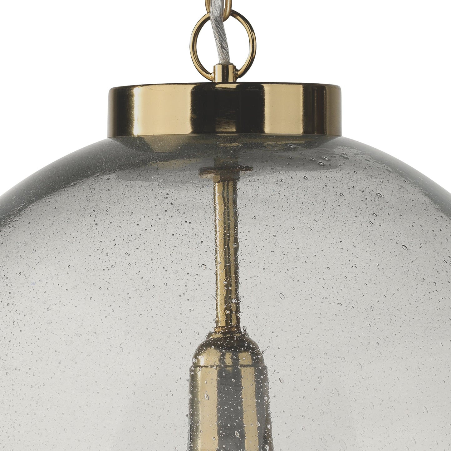 003 SR-819693 | Additional Silo | Luca Pendant by Lifestyle by JY in antique brass, seeded glass. Made from glass, metal in a modern style.