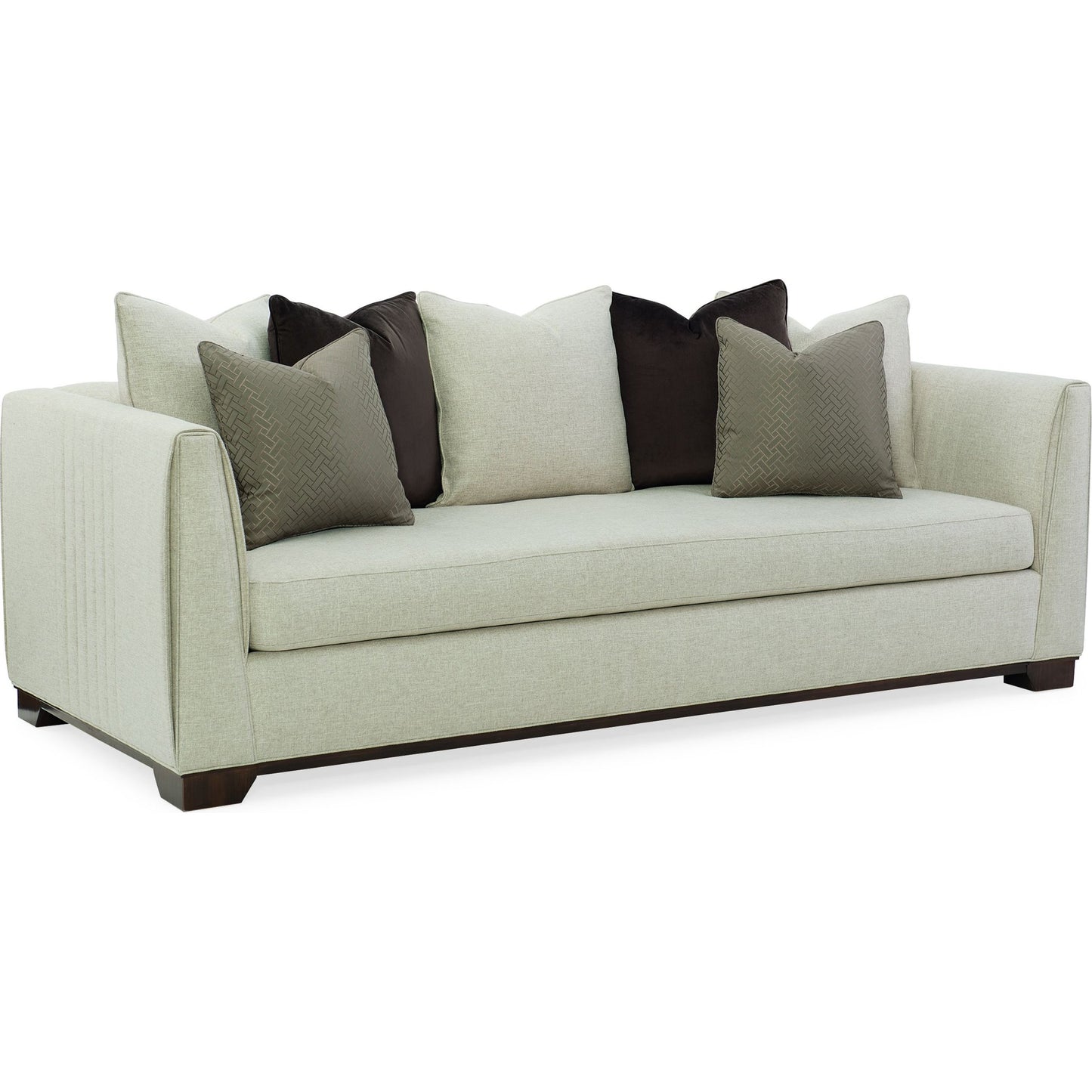 001 SR-768924 | Additional Silo | Moderne Sofa by Caracole in natural and bourbon glaze. Made from pine in a transitional style.
