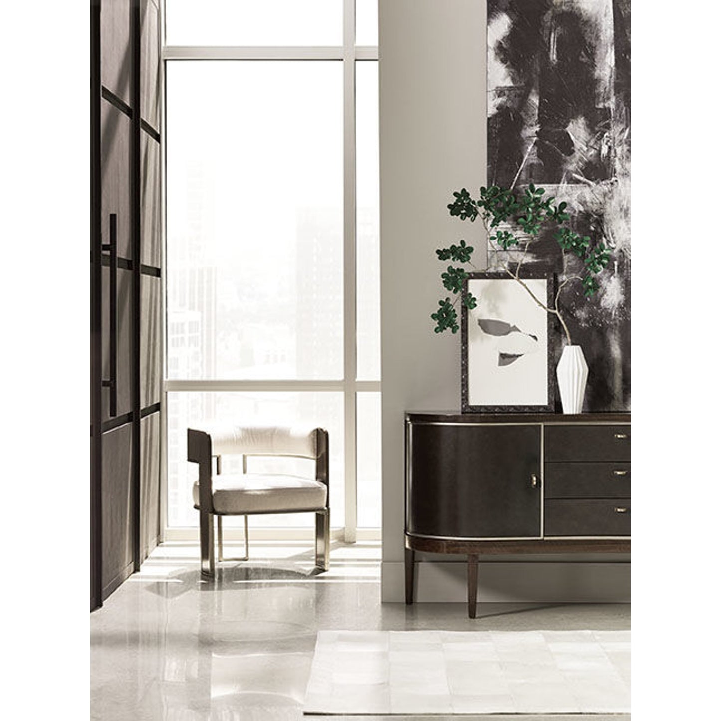 012 SR-769133 | Lifestyle | Streamliner Chair by Caracole. Made from unique in a modern style.