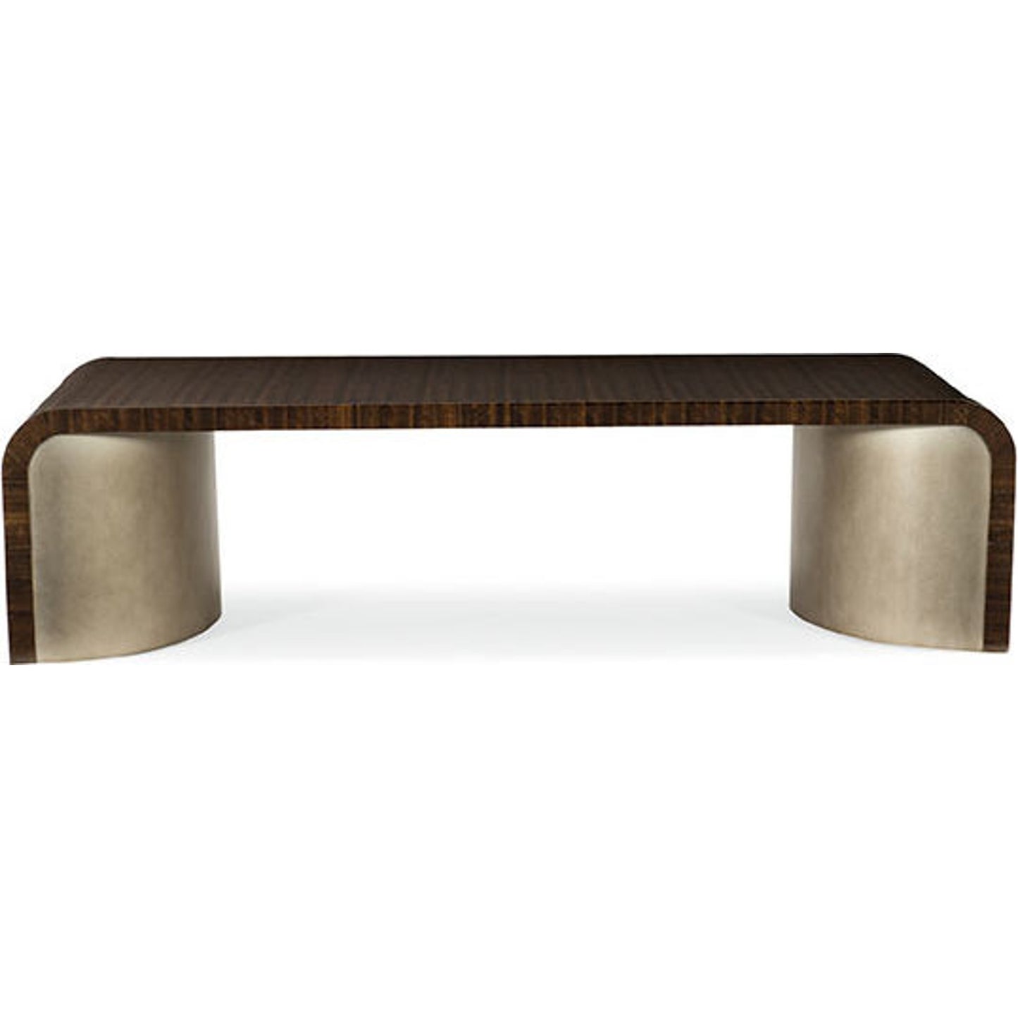 004 SR-769122 | Additional Silo | Streamline Cocktail Table by Caracole in bronze, smoked and aged bourbon, smoked bronze. Made from asian hardwood, fumed quartered figured eucalyptus in a modern style.