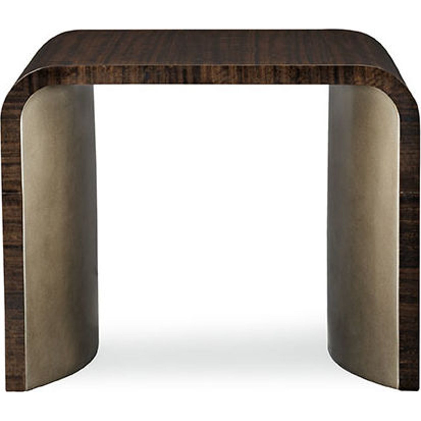 002 SR-769126 | Additional Silo | Streamline End Table by Caracole in bronze, smoked and aged bourbon, smoked bronze. Made from asian hardwoods, fumed quartered figured eucalyptus, maple in a modern style.