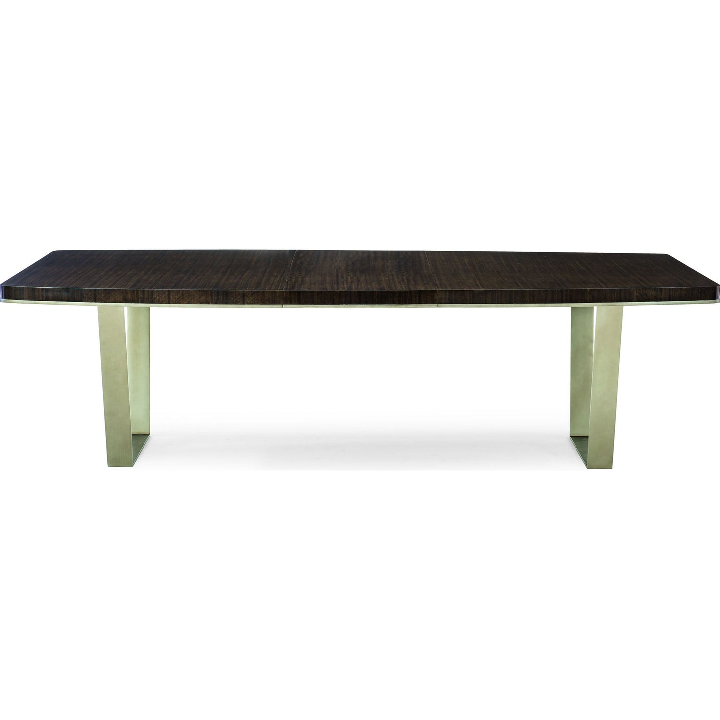 003 SR-769124 | Additional Silo | Streamline Dining Table by Caracole in bronze, smoked and aged bourbon, smoked bronze. Made from asian hardwood, fumed quartered figured eucalyptus, metal in a modern style.
