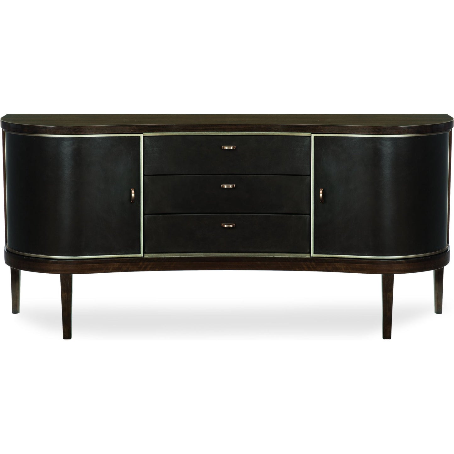 004 SR-768923 | Additional Silo | Moderne Sideboard by Caracole in bronze, smoked and aged bourbon, smoked bronze. Made from asian hardwood, fumed quartered figured eucalyptus in a transitional style.