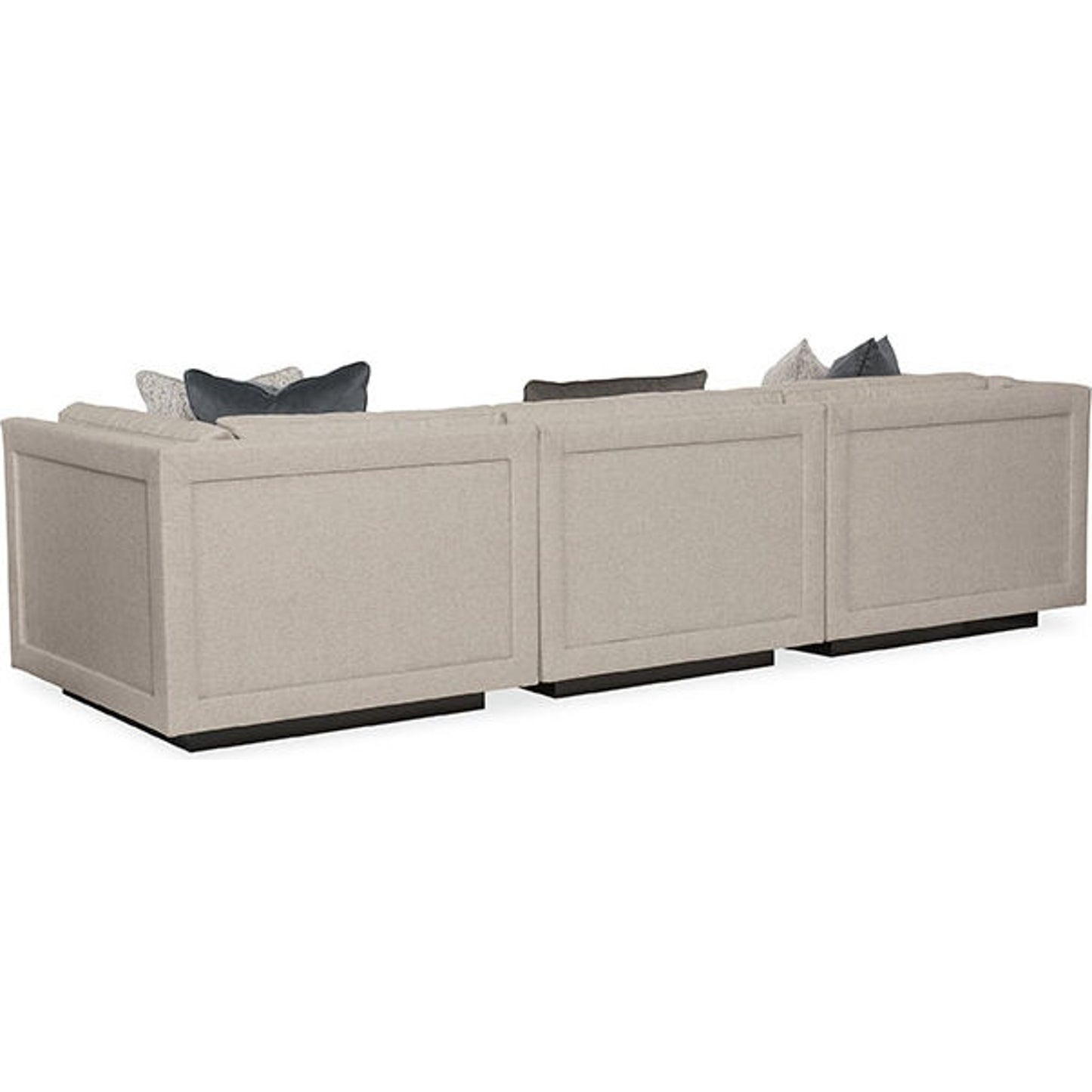 002 SR-768717 | Additional Silo | Fusion 3 Piece Sectional Sofa by Caracole in natural and simply black. Made from birch in a transitional style.