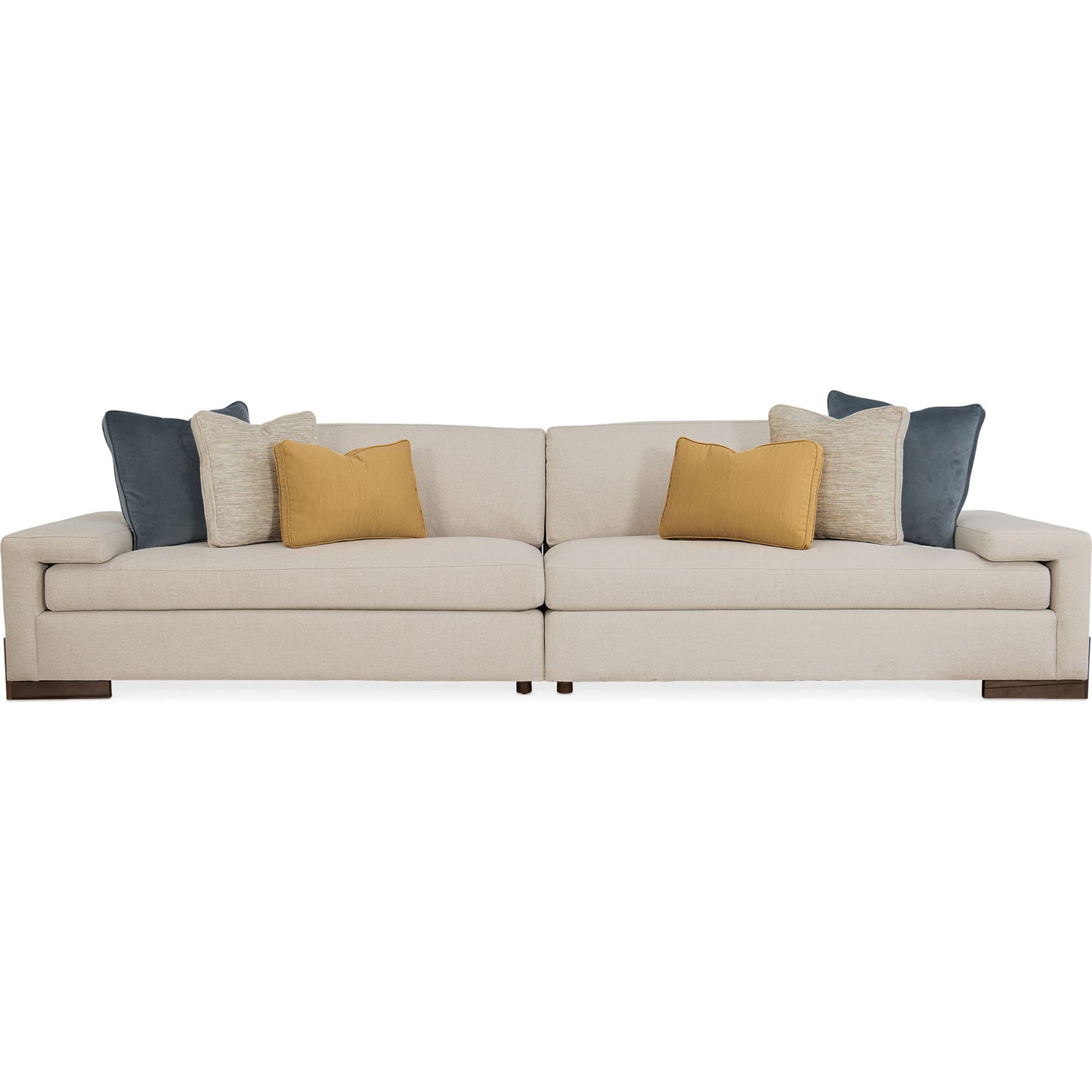 002 SR-769056 | Additional Silo | Shelf Arm 2 Piece Sectional by Caracole in natural and smoked sable. Made from fumed gum in a modern style.