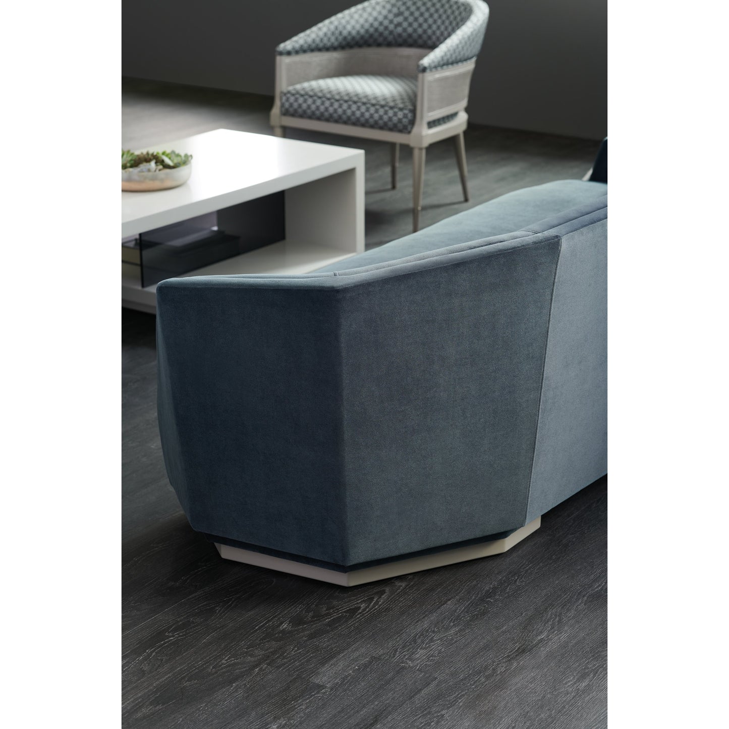 004 SR-877727 | Additional Silo | Expressions Sofa by Caracole in natural and london fog. Made from birch in a modern style.