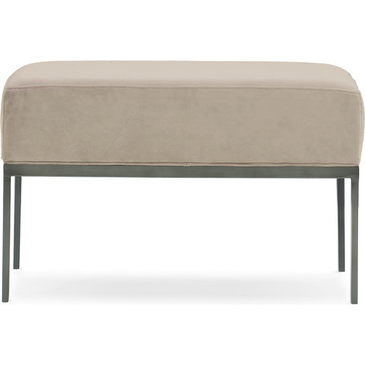 Expressions Bed Bench by Caracole in zinc. Made from metal in a transitional style.