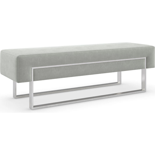 001 SI-1955837 | Primary Silo | La Moda Bench by Caracole in smoked, steel and smoked stainless steel. Made from metal in a modern style.