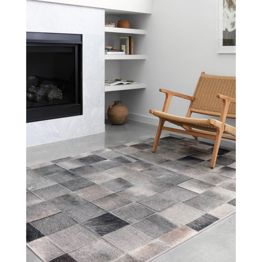 MAD-06 by Loloi in charcoal, gray. Made from 100% polyester in a modern style.