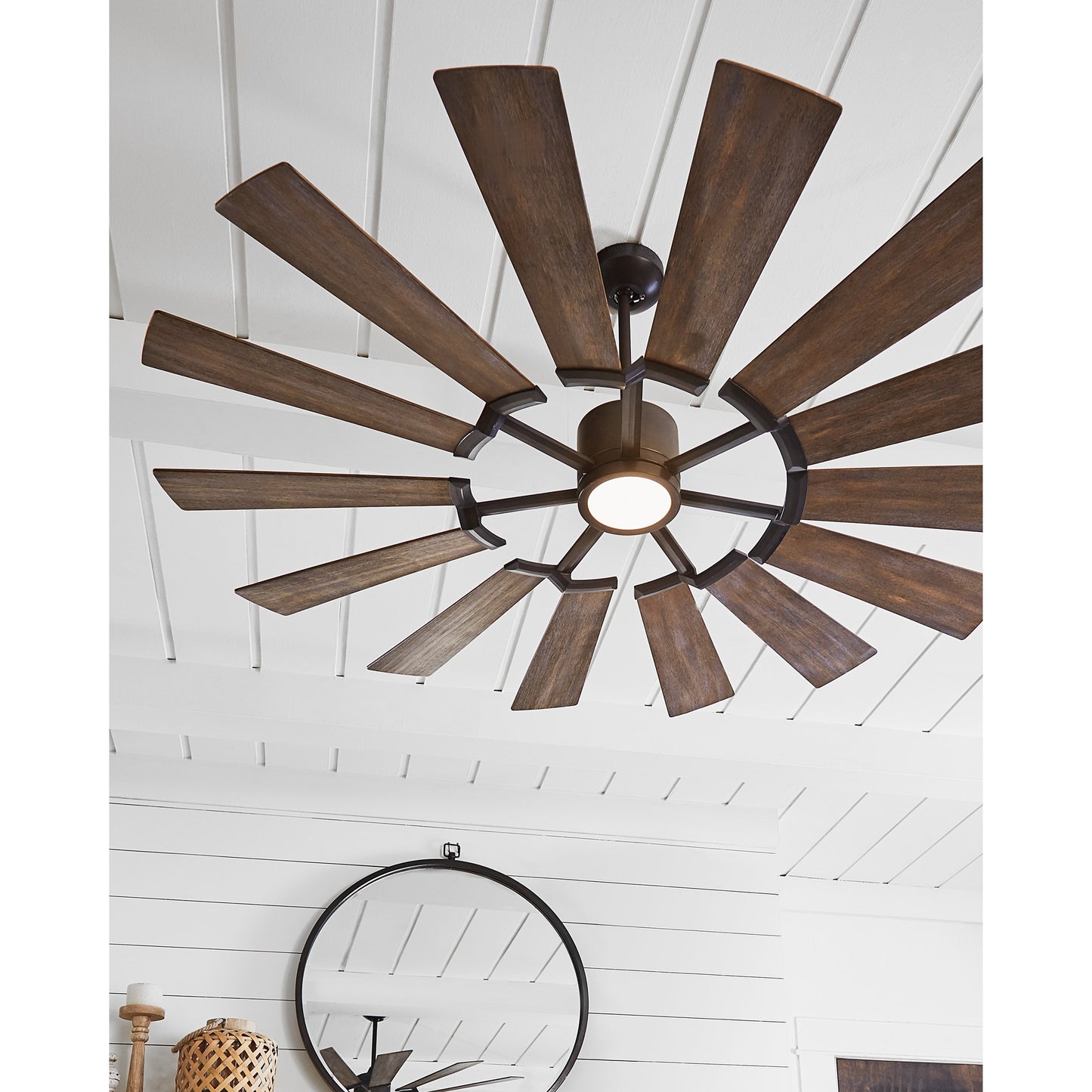 003 S-283763 | Additional Silo | Prairie Fan by Monte Carlo in aged pewter. Made from steel in a modern style.