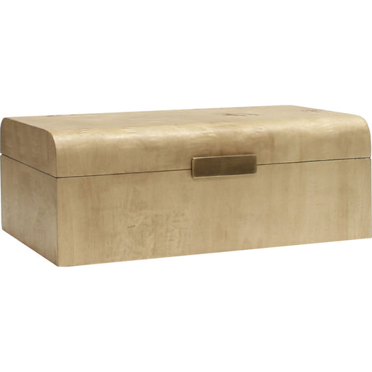Mira Box by Worlds Away in brown and brown. Made from mdf, veneer, metal in a transitional style.