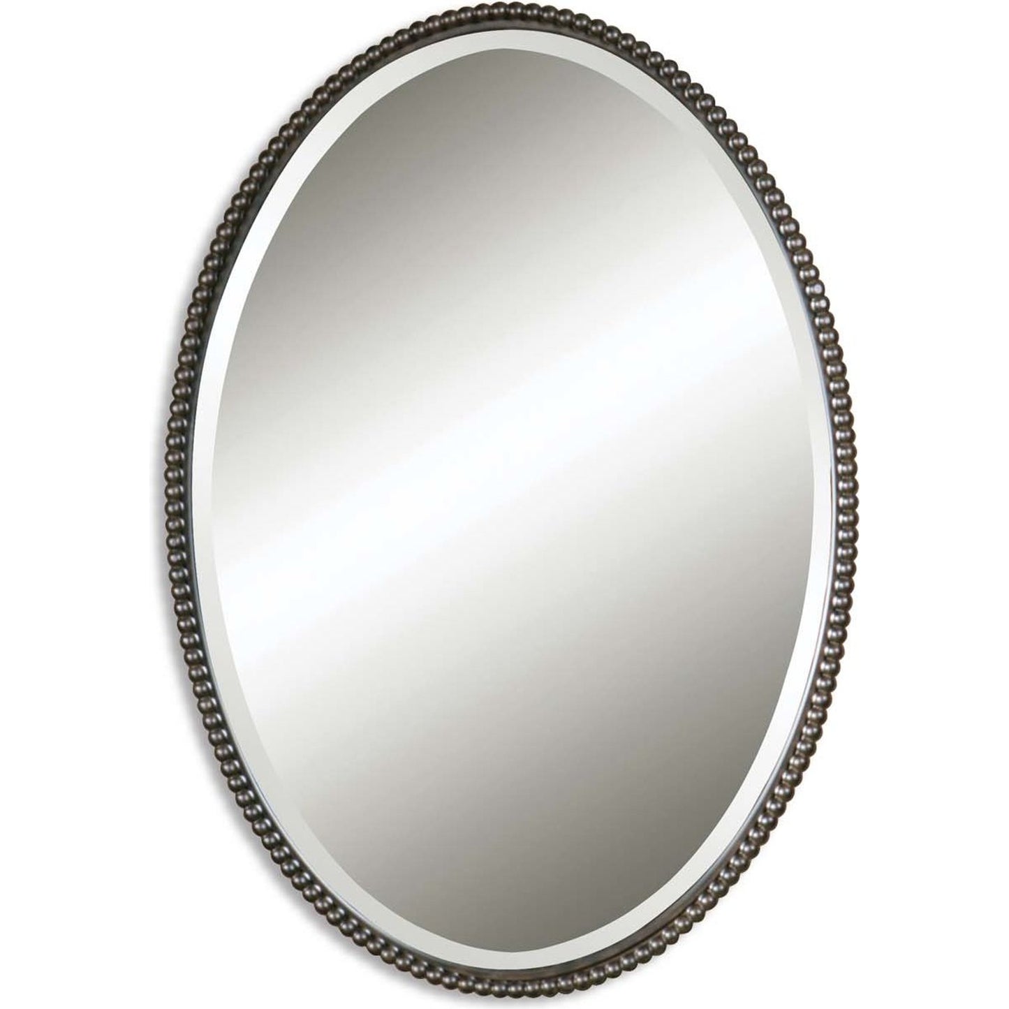 002 S-251558 | Additional Silo | Sherise Oval Mirror by Uttermost. Made from metal, glass in a modern style.