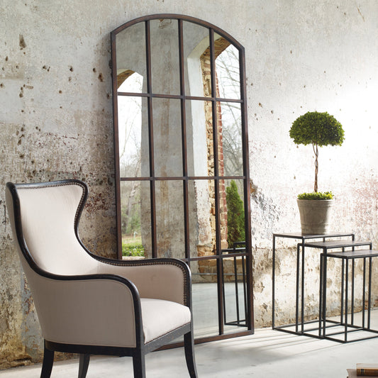 Amiel Antique Arch Mirror by Uttermost. Made from metal, glass, mdf in a cottage & farmhouse style.