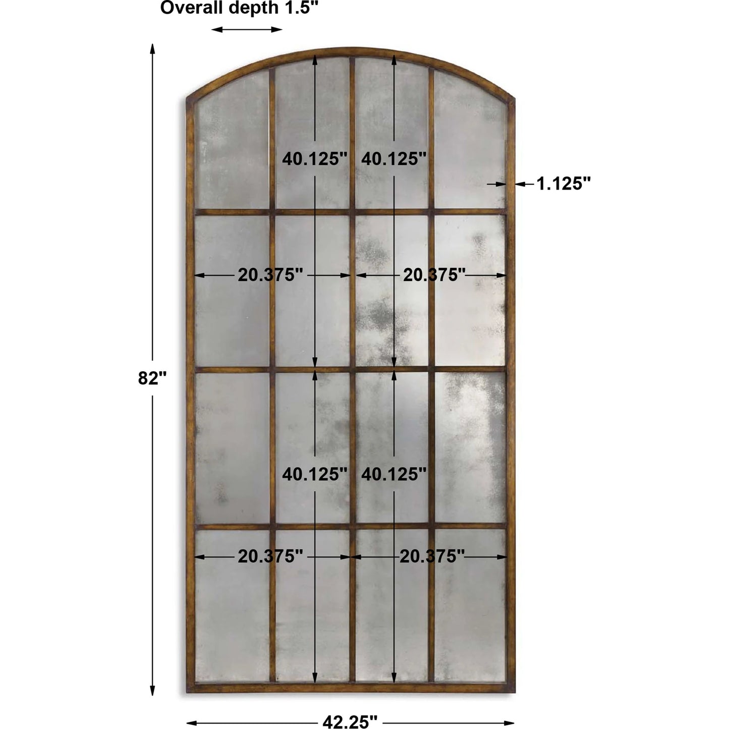 002 SR-897241 | Additional Silo | Amiel Antique Arch Mirror by Uttermost. Made from metal, glass, mdf in a cottage & farmhouse style.