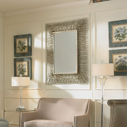 Corbis Decorative Metal Mirror by Uttermost in metal. Made from mirror in a modern style.