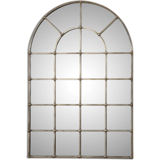 Barwell Arch Window Mirror by Uttermost. Made from metal in a cottage & farmhouse style.