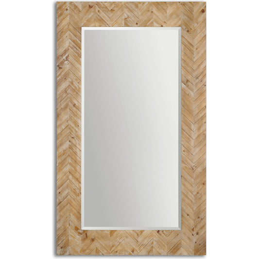 Demetria Oversized Wooden Mirror by Uttermost. Made from fir, mdf, glass in a cottage & farmhouse style.