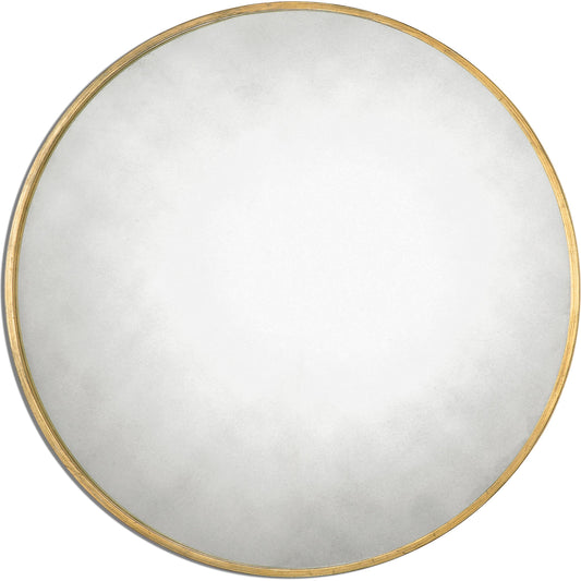 Junius Mirror by Uttermost in gold. Made from metal, mdf in a modern style.