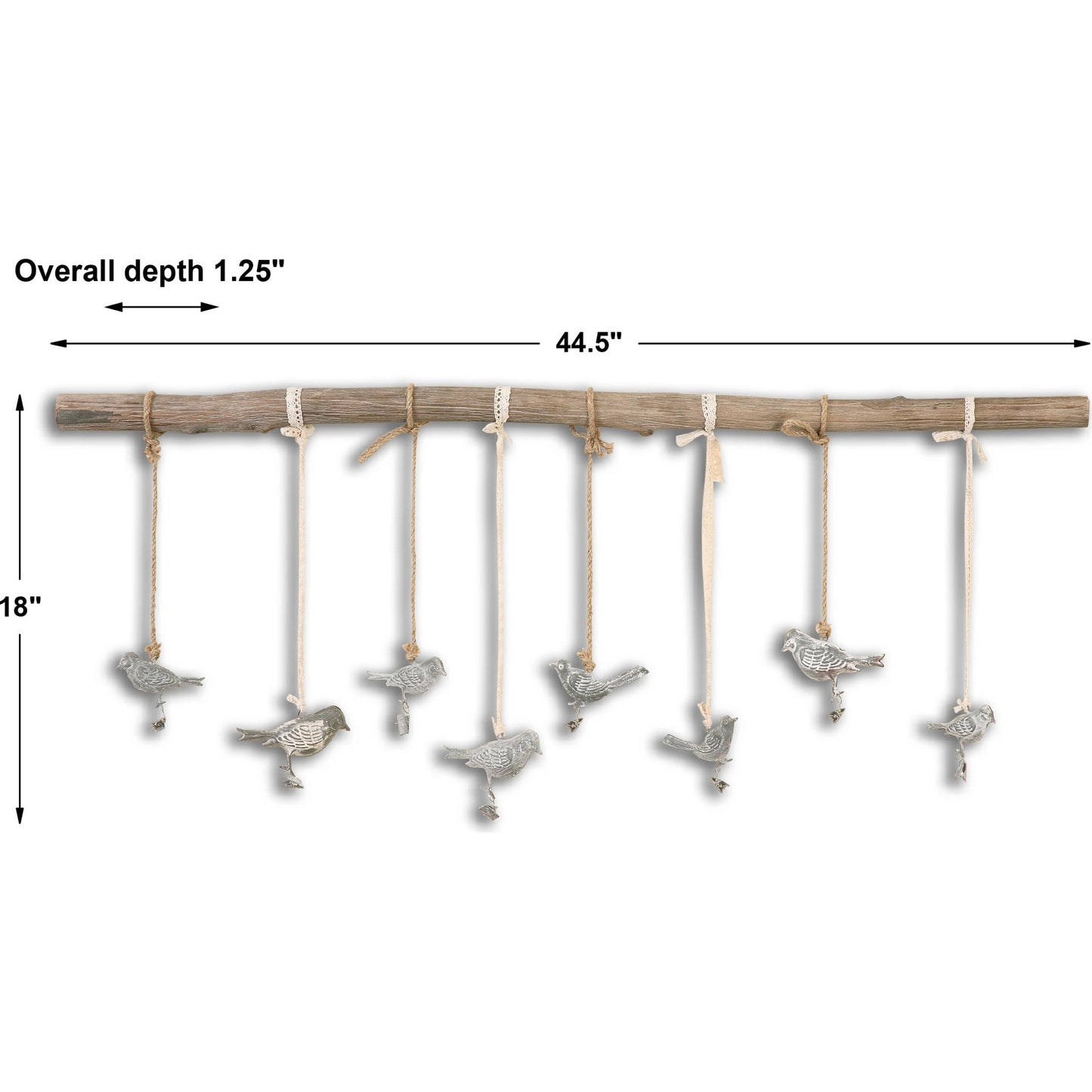 004 S-252109 | Additional Silo | Birds on a Branch Wall Art by Uttermost in multi. Made from elm in a cottage & farmhouse style.