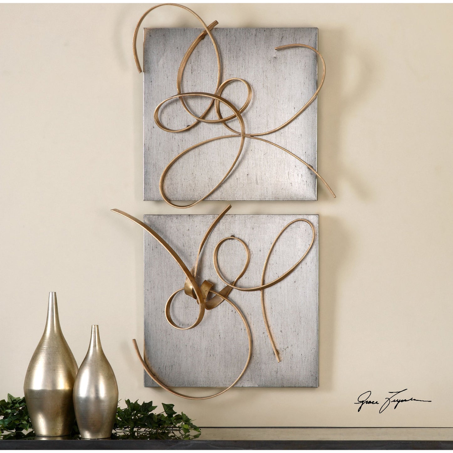 002 S-251721 | Additional Silo | Harmony Metal Wall Art (Set of 2) by Uttermost in multi and metal. Made from metal in a modern style.