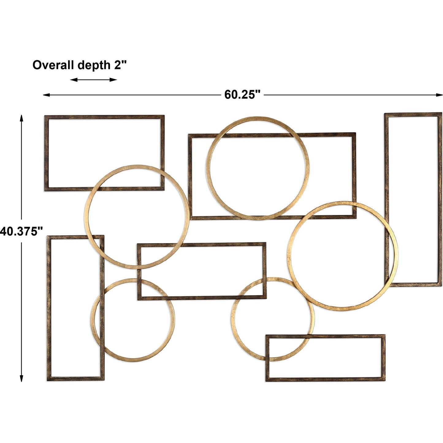 003 S-251595 | Additional Silo | Elias Wall Art by Uttermost in multi and gold. Made from iron in a modern style.