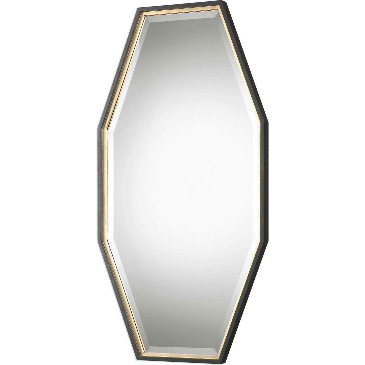 003 S-251881 | Additional Silo | Savion Gold Octagon Mirror by Uttermost in gold. Made from pine, mdf, glass in a modern style.