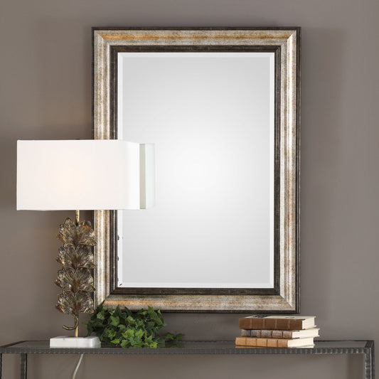 Shefford Antiqued Silver Mirror by Uttermost in silver. Made from plastic, mdf, mirror in a traditional style.