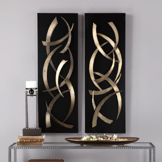 Brushstrokes Metal Wall Art (Set of 2) by Uttermost in multi and metal. Made from iron in a eclectic & global style.