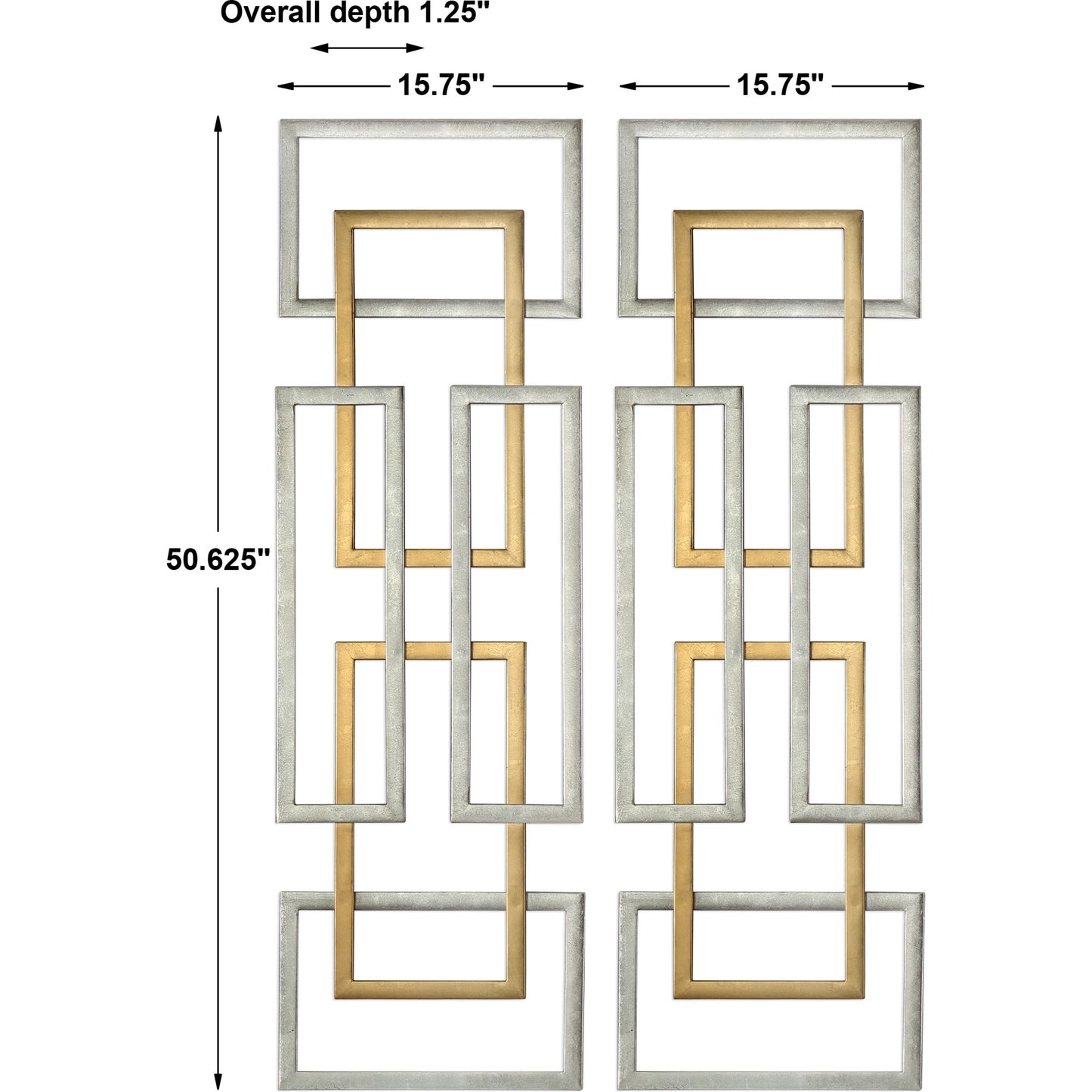004 S-328739 | Additional Silo | Aerin Geometric Wall Art by Uttermost in multi. Made from iron in a modern style.