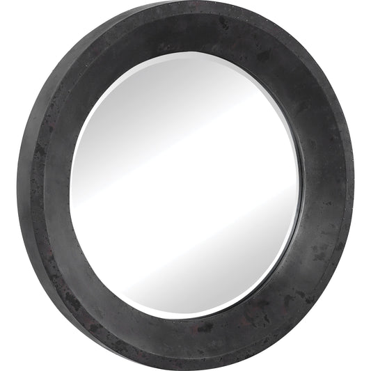 Frazier Mirror by Uttermost in dark gray. Made from mdf, nail, glass in a modern style.