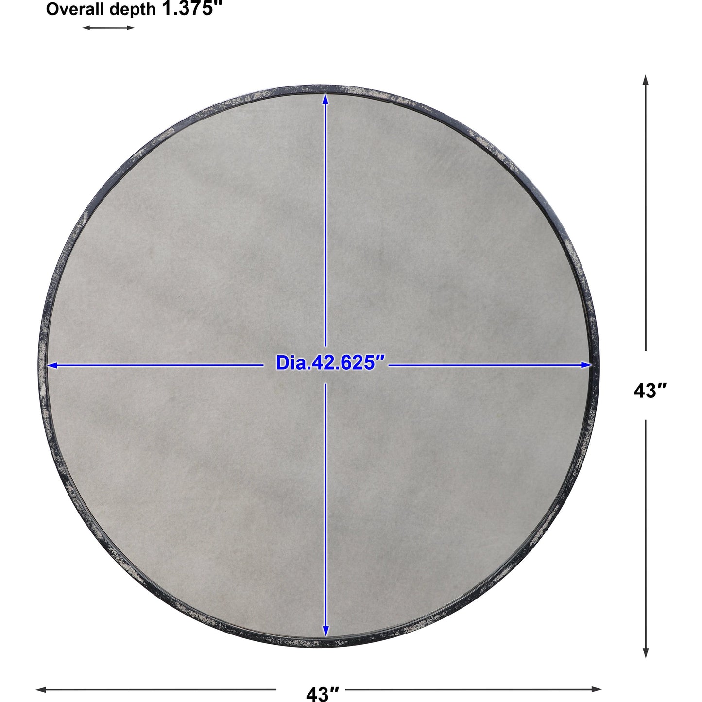 007 SR-766618 | Additional Silo | Argand Industrial Round Mirror by Uttermost. Made from metal, mdf, glass in a modern style.